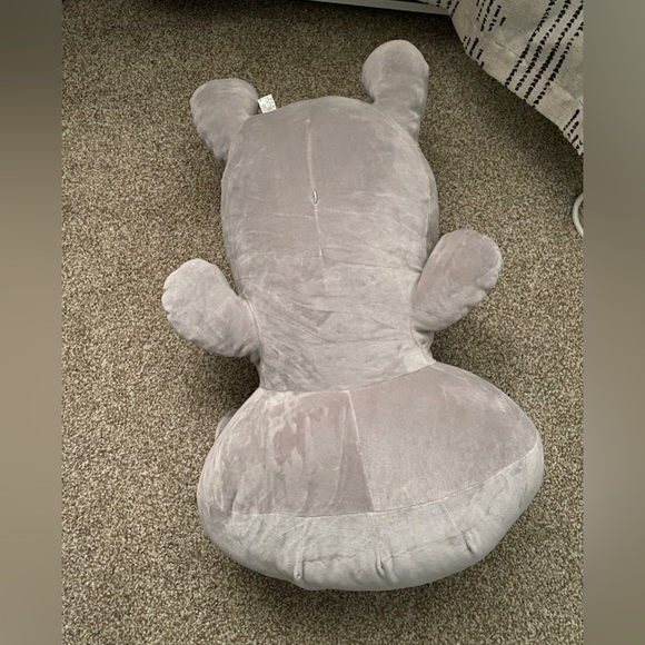 Soft Gray Kitty Cat stuffed plushie with embroidered toe beans - Picture 4 of 7